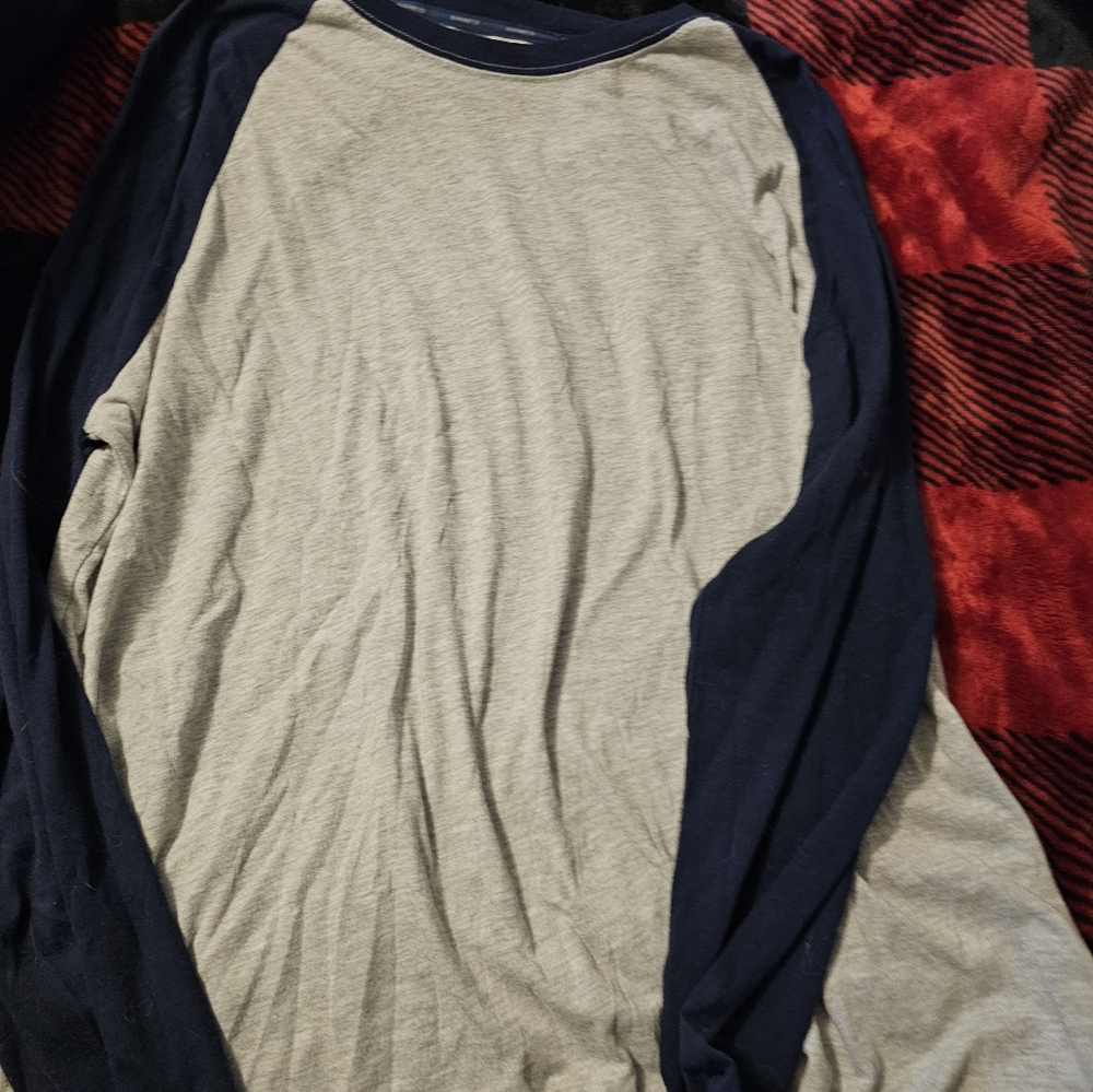 Gray and Navy Raglan Shirt
